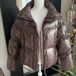 Mackage Brown Patterned Women's Puffer Jacket